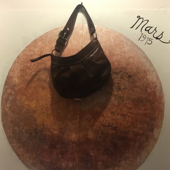 Coach Soho Medium Brown Leather Pleated Hobo Bag - Picture 2 of 6